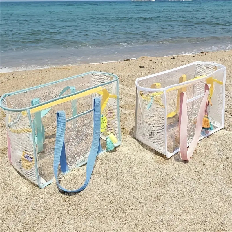 Clear beach bag hotsell