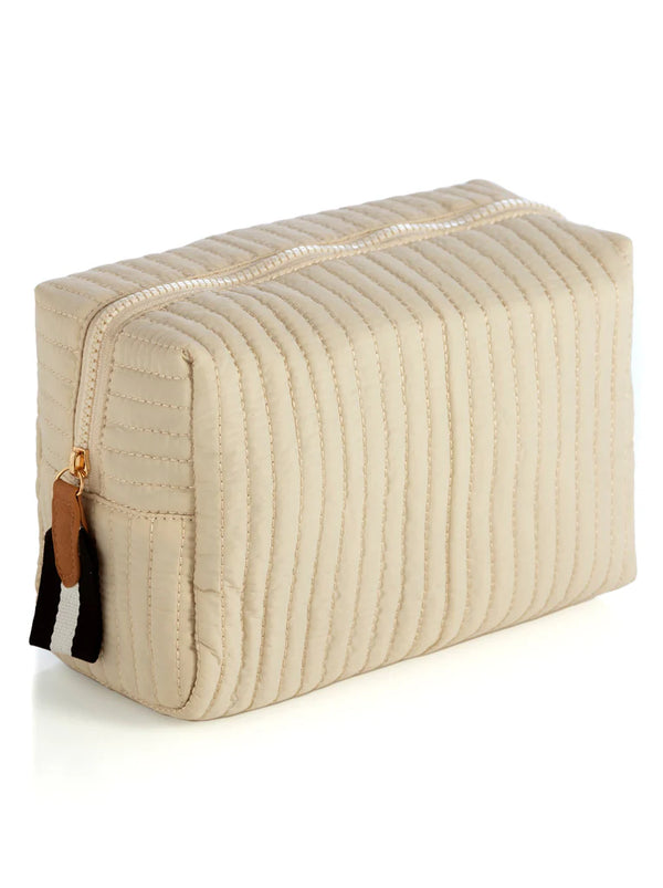 Cosmetic Case - Quilted Nylon Boxy Ppouch