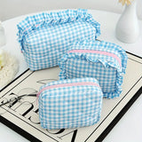 Cosmetic Case - Checkered 3 PC Set