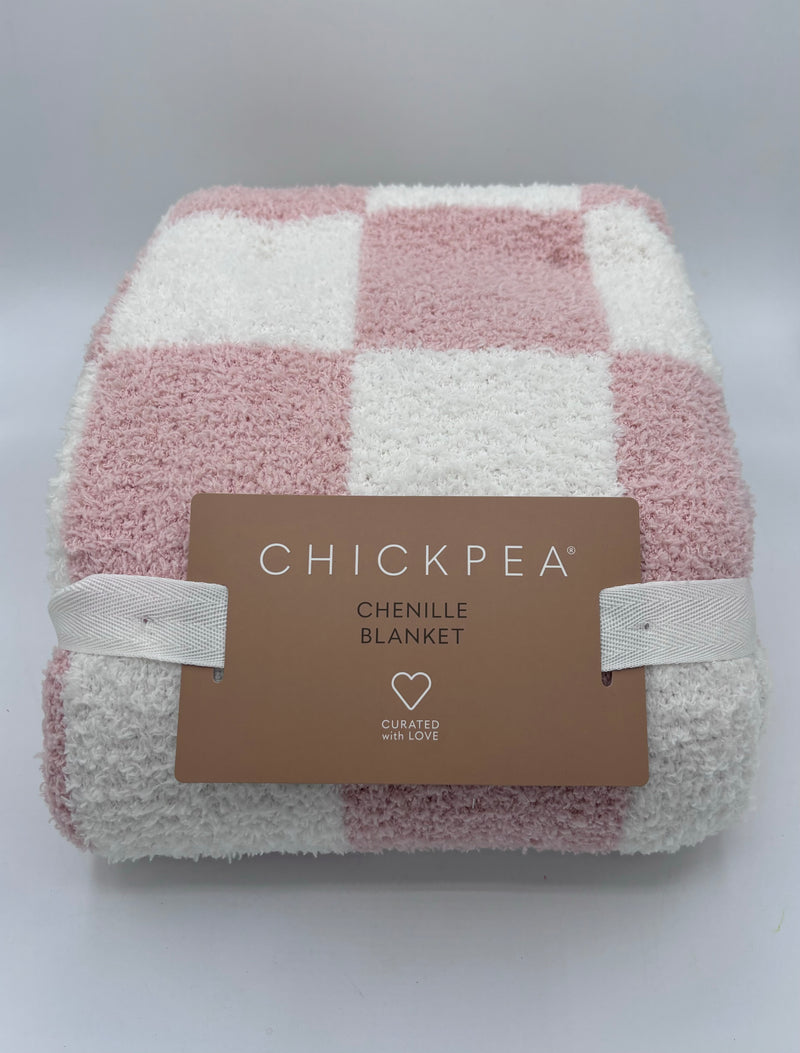 Baby Blanket - Checkered Chenille