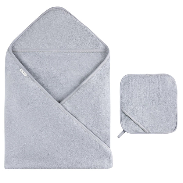 Hooded Towel - Chic Solid Towel & Washcloth Set