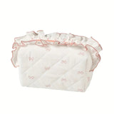 Cosmetic Case - Bows with Ruffles