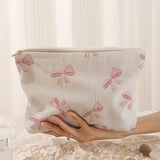 Cosmetic Case - Corduroy Florals & Bows