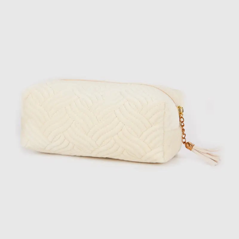 Cosmetic Case - Quilted Velvet Bag