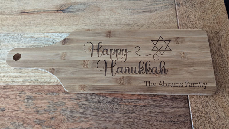 Cutting Board - Hanukkah Paddle Shape