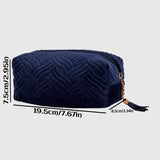 Cosmetic Case - Quilted Velvet Bag