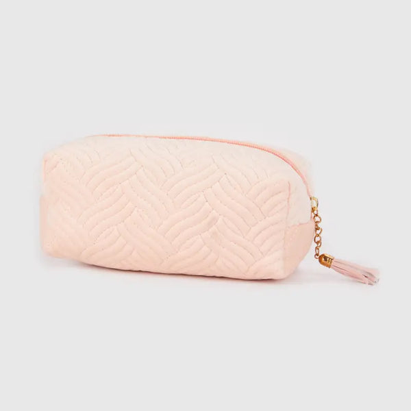 Cosmetic Case - Quilted Velvet Bag