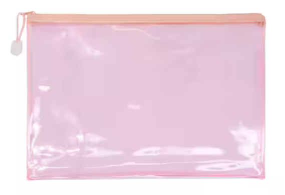 Zip Pouch Clear - Oversized (PATCHES OPTIONAL)