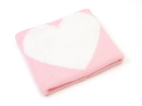 Baby Blanket - Knit Blanket with Center Heart