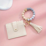 Card Holder with Tassel Charm & Silicone Bracelet