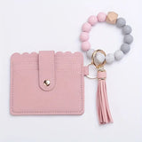 Card Holder with Tassel Charm & Silicone Bracelet